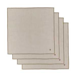 House Doctor Twinkle Stoffserviette 40x40cm 4er Pack Taupe