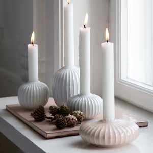 Kähler Design - Hammershøi Kerzenständer, Ø 8,5 x H 10 cm, weiß