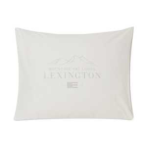 Lexington Lexington Printed Cotton Poplin Kissenbezug 50 x 60cm White-light gray