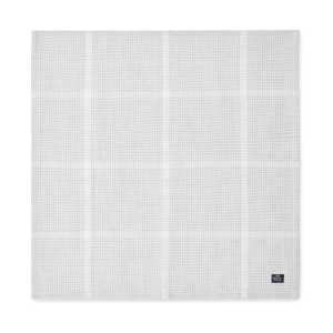 Lexington Pepita Check Cotton Linen Stoffserviette 50 x 50cm White-light gray