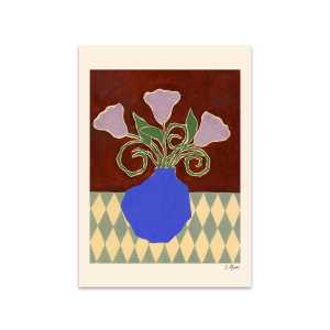 The Poster Club - Purple Flowers von Carla Llanos, 50 x 70 cm