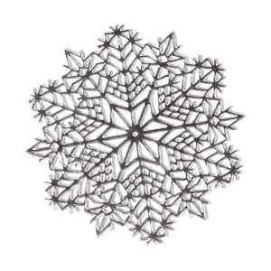 Tischsets Snowflake, 6 Stück