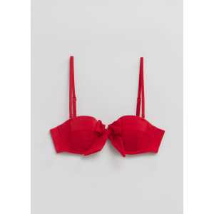 & Other Stories Balconette-Bikinioberteil mit Bügel und Schleife Rubinrot, Bikini-Oberteil in Größe 75B. Farbe: Ruby red