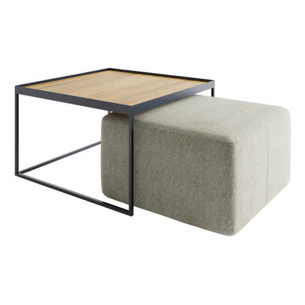 Novel COUCHTISCHSET Eiche, Beige
