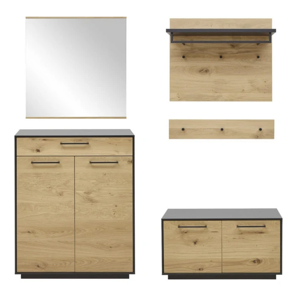 Dieter Knoll GARDEROBE Anthrazit, Eiche