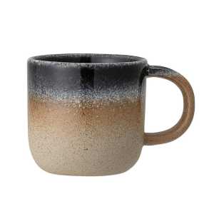 Bloomingville Tasse Aura, Porzellan, in Braun/Blau, 200ml, für Tee und Kaffee
