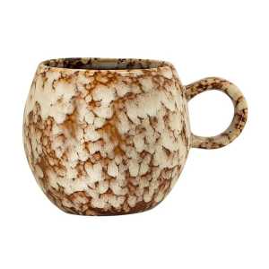 Bloomingville Tasse Paula, braun/natur 275ml Keramik Kaffeetasse Teetasse dänisches Design