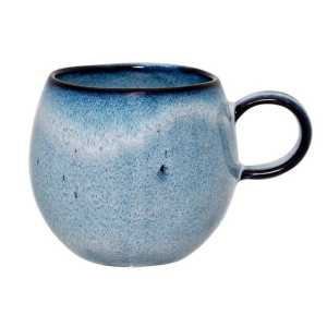 Bloomingville Tasse Sandrine, blau 275ml Keramik Kaffeetasse Teetasse dänisches Design