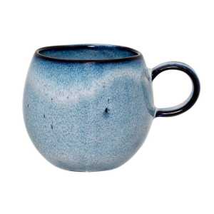 Bloomingville Tasse Sandrine, blau 275ml Keramik Kaffeetasse Teetasse dänisches Design
