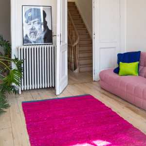 HKliving - Teppich aus Seide, 120 x 180 cm, fuchsia