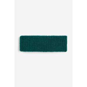 H&M Stirnband in Rippstrick Dunkelgrün, Mützen Größe One Size. Farbe: Dark green
