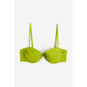 H&M Wattiertes Bikinitop Limegrün, Bikini-Oberteil in Größe 75C. Farbe: Lime green