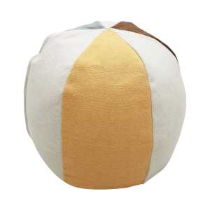 Lorena Canals - Pouf Ball, Ø 45 cm, natur / braun / gelb
