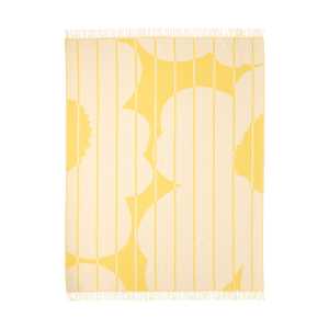 Marimekko Vesi Unikko Wolldecke 140x180 cm Spring yellow-ecru