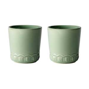 PotteryJo Tulipa Tasse 20 cl 2er Pack Verona green