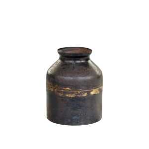 Vase aus Eisen, schwarz, H9/Ø7 cm