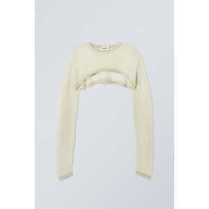 Weekday Bolero Liz, Pullover in Größe S. Farbe: Light khaki beige