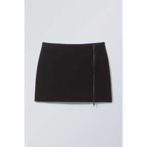Weekday Minirock mit Reißverschluss Schwarz, Röcke in Größe M. Farbe: Black