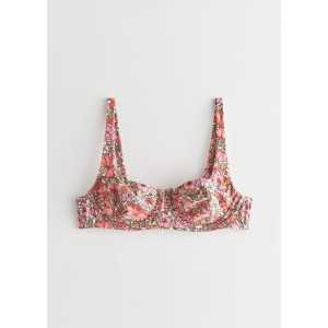 & Other Stories Bedrucktes Bikinitop mit Bügeln Rosa/Geblümt, Bikini-Oberteil in Größe 85A. Farbe: Pink florals