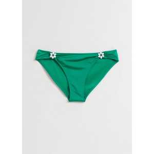 & Other Stories Bikinihose mit Blumenmotiv Smaragdgrün, Bikini-Unterteil in Größe 36. Farbe: Emerald green