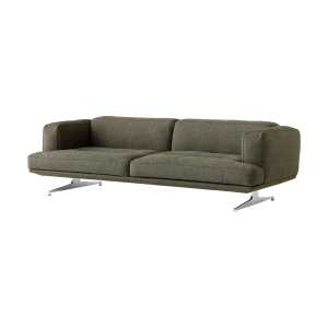&Tradition Inland AV23 3-Sitzer Sofa Clay 0014-polished Aluminium