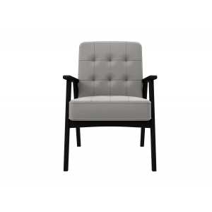 andas Sessel "Alvared, edles Design aus Massivholz, in Lederoptik,", mit Wellenunterfederung für hohen Sitzkomfort