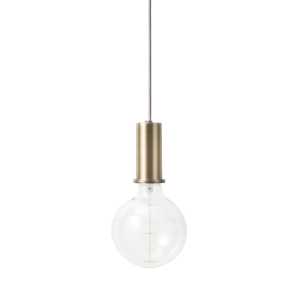 ferm LIVING Collect Pendelleuchte klein Messing - Kabel in Silber-Look