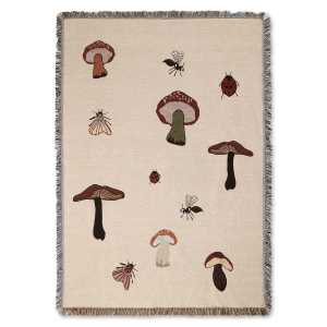 ferm LIVING Forest tapestry Decke 120 x 170cm Sand