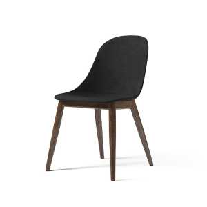 Audo Copenhagen Harbour side dining chair Stuhl, Textilsitz Stoff Remix 173 dark grey, Dunkel gebeizte Eichenholzbeine