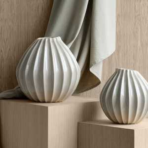 Broste Copenhagen - Wide Vase, Ø 25 x H 25 cm, smoked pearl