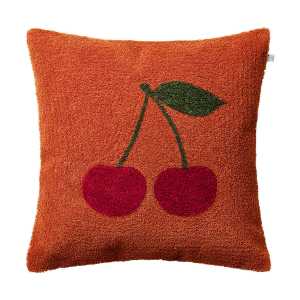 Chhatwal & Jonsson Cherry Kissenbezug 50x50 cm Apricot orange-red-green