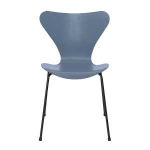 Fritz Hansen - Serie 7 Stuhl, schwarz / Esche dusk blue gefärbt