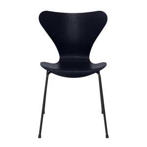 Fritz Hansen - Serie 7 Stuhl, schwarz / Esche midnight blue gefärbt