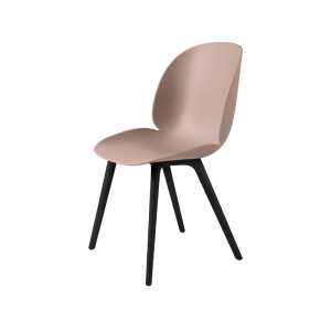Gubi Beetle Plastic Stuhl Sweet pink, schwarze Beine