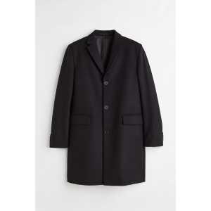 H&M Mantel aus Wollmix Schwarz, Mäntel in Größe XL. Farbe: Black 004