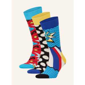 Happy Socks 3er-Pack Socken Mit Geschenkbox blau