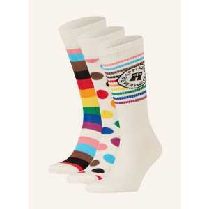 Happy Socks 3er-Pack Socken Mit Geschenkbox weiss