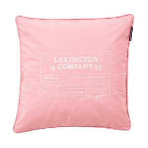 Lexington Logo Organic Cotton Canvas Kissenbezug 50x50 cm Pink