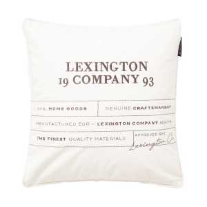 Lexington Logo Organic Cotton Canvas Kissenbezug 50x50 cm White