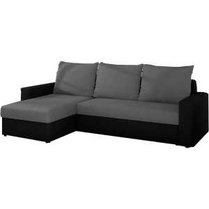 MOEBLO Ecksofa LORENO, Couch L-Form Polstergarnitur Wohnlandschaft Polstersofa mit Ottomane Couchgranitur - 105x237x72 cm, mit Schlaffunktion, Bettkasten
