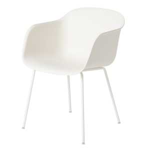 Muuto Fiber chair Stuhl mit Armlehne Weiß