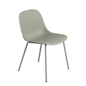 Muuto Fiber side chair Stuhl Dusty green (Kunststoff)