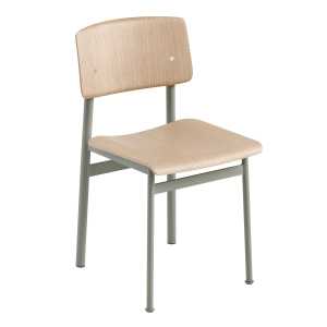 Muuto Loft Chair Stuhl Dusty green-Eiche