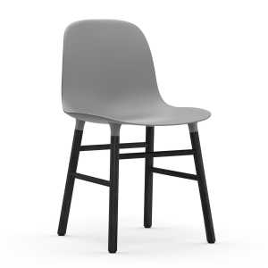 Normann Copenhagen Form Stuhl schwarze Beine Grau