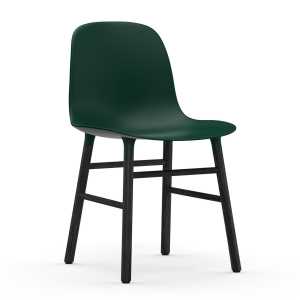 Normann Copenhagen Form Stuhl schwarze Beine Grün