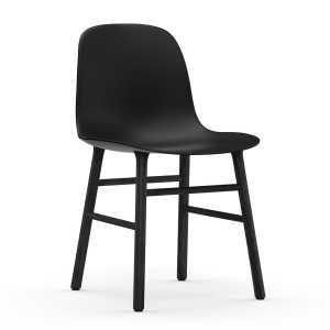 Normann Copenhagen Form Stuhl schwarze Beine Schwarz
