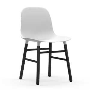 Normann Copenhagen Form Stuhl schwarze Beine Weiß