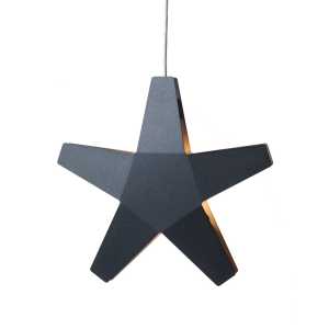 SMD Design Advent Stjärna Adventsstern Grau, 40cm, hellgraues Textilkabel