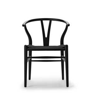 Stuhl CH24 Wishbone Chair Black Cord