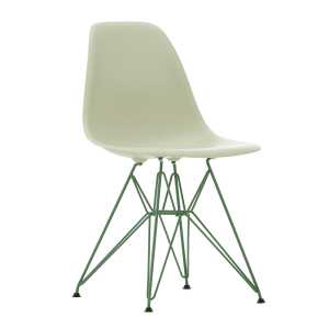 Vitra - Eames Plastic Side Chair DSR RE, kieselstein / Eames Sea Foam Green (Kunststoffgleiter basic dark)